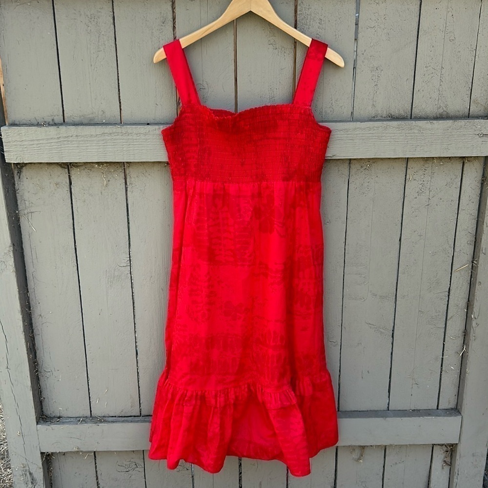 Vintage Young Hawaii Mark Christopher Dress Tiki Rockabilly Hawaiian Sz L